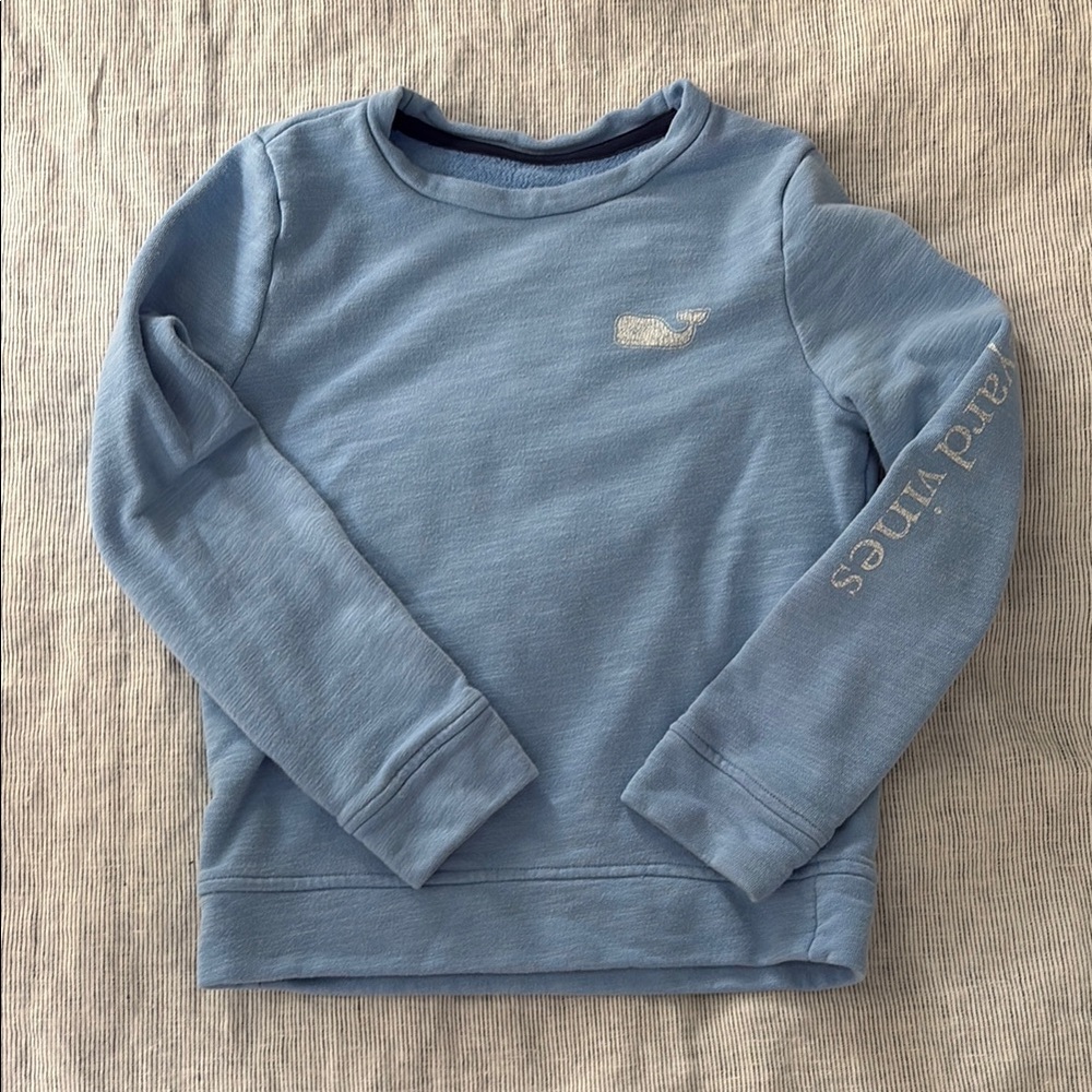 Vineyard Vines Kids' Light Blue Whale Logo Sweatshirt